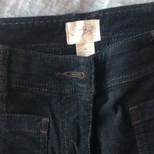 Anthropologie corduroy flare pants.